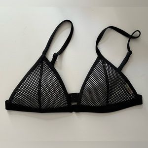Mesh black neoprene swimsuit top